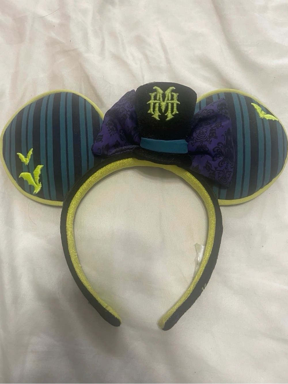 Disney Purple and Black Haunted Mansion Mickey Ears Headband
